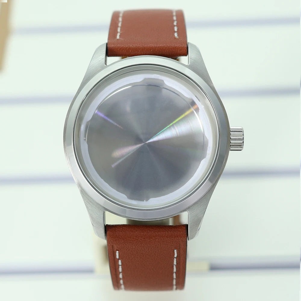 40mm Watch Cases Steel Leather Strap For NH35 NH36 NH38 Eta 2824 Waterproof