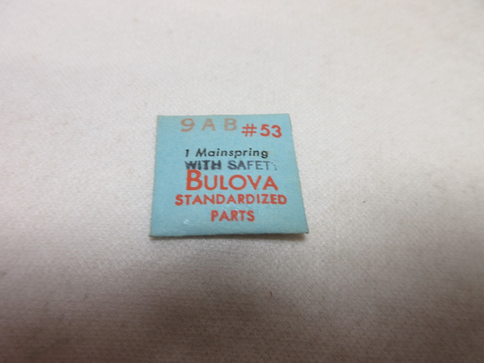 BULOVA WATCH MAINSPRING 9AB #53 WATCHMAKER REPLACEMENT PART #365