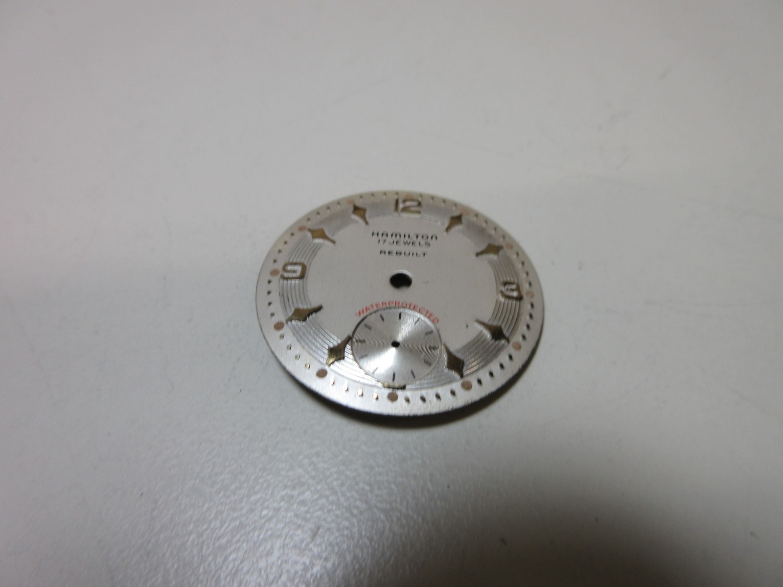 HAMILTON REBUILT MENS ROUND WATCH DIAL FACE WATCHMAKER REPLACEMENT PART #102
