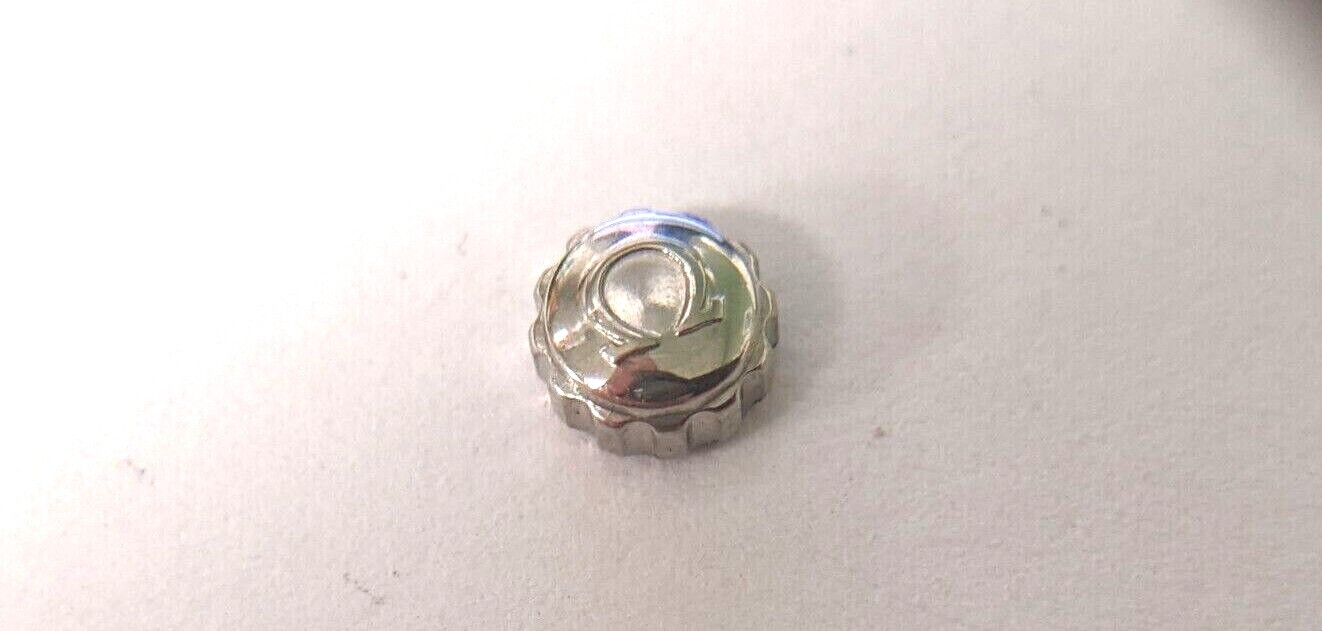 Unbranded Ω OM crown White S/S 5.0mm x 2.0mm tube tap10 (0.90mm stem thread)