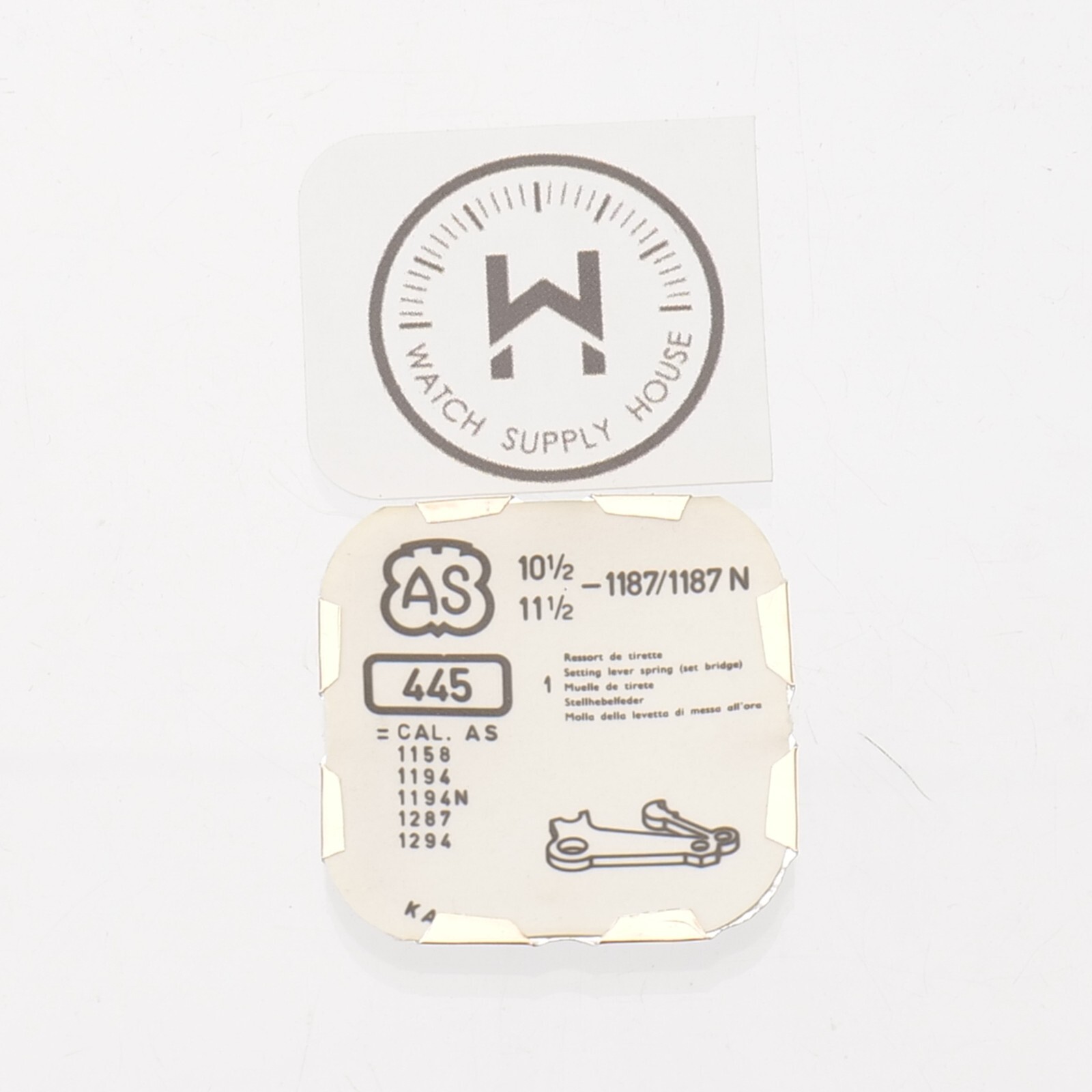 AS 1187, 1187N Watch Setting Lever Spring Set Bridge Watchmaker (C19R1)
