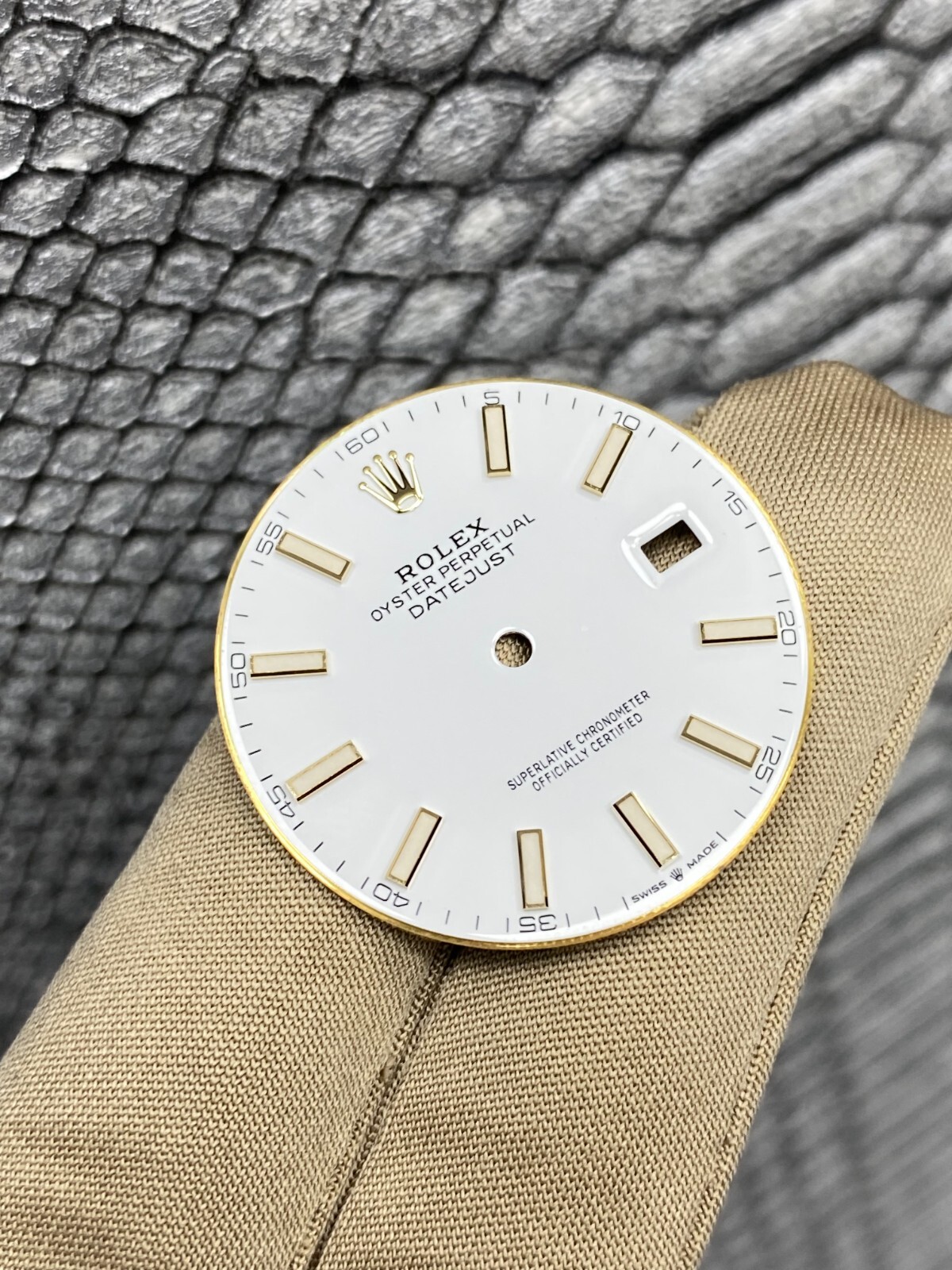 Rolex Datejust 41mm White Stick Two Tone Dial Model 126333 RARE