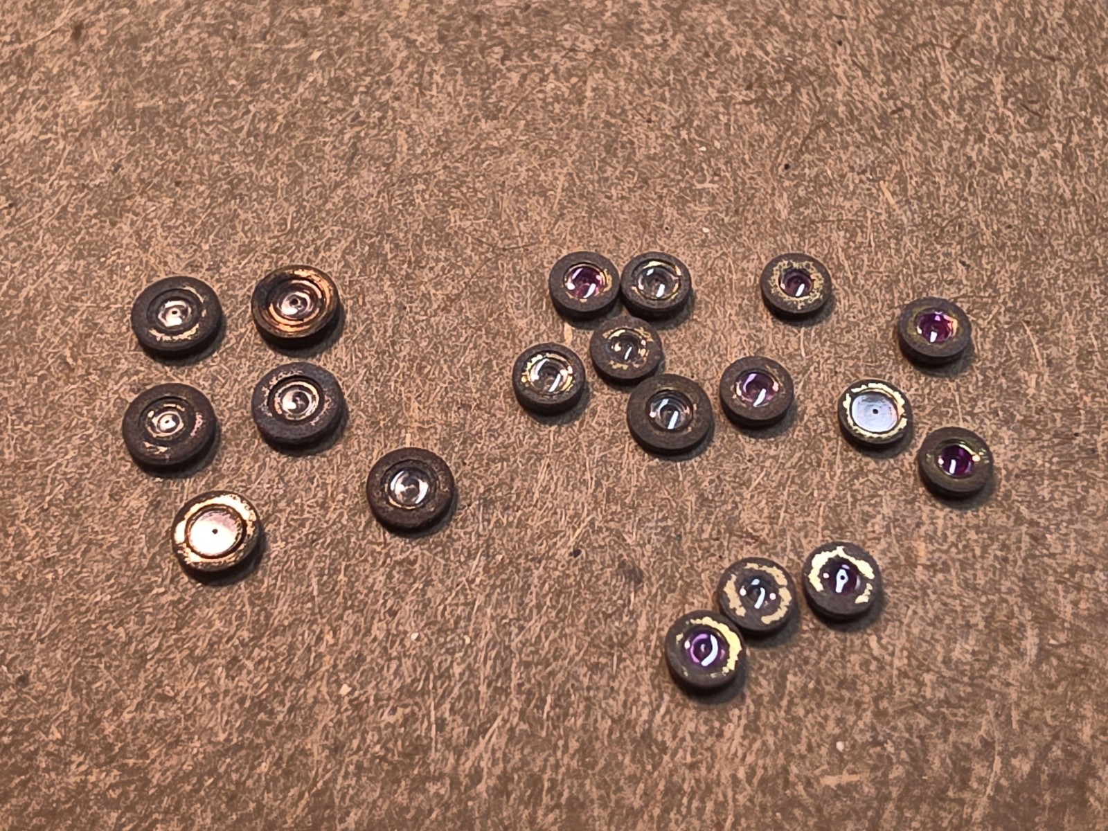 Lot Of Mixed Hamilton 18s & 16s Pocket Watch Balance Hole Jewels