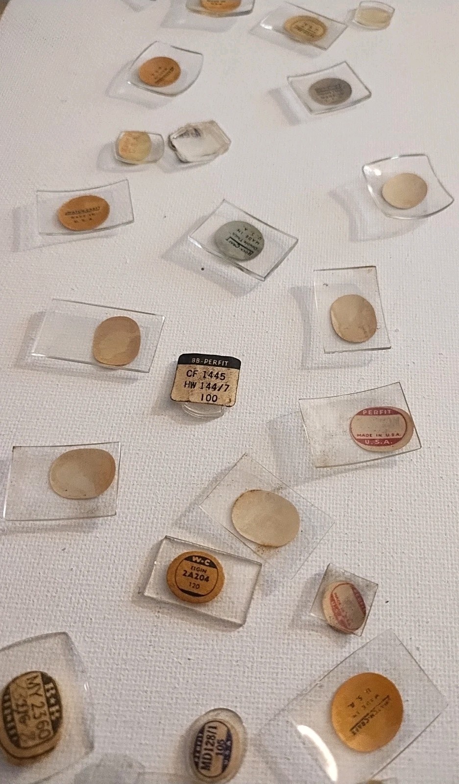 Watch Face Crystals Lot Of Forty Six Various Sizes Vintage Free Shipping