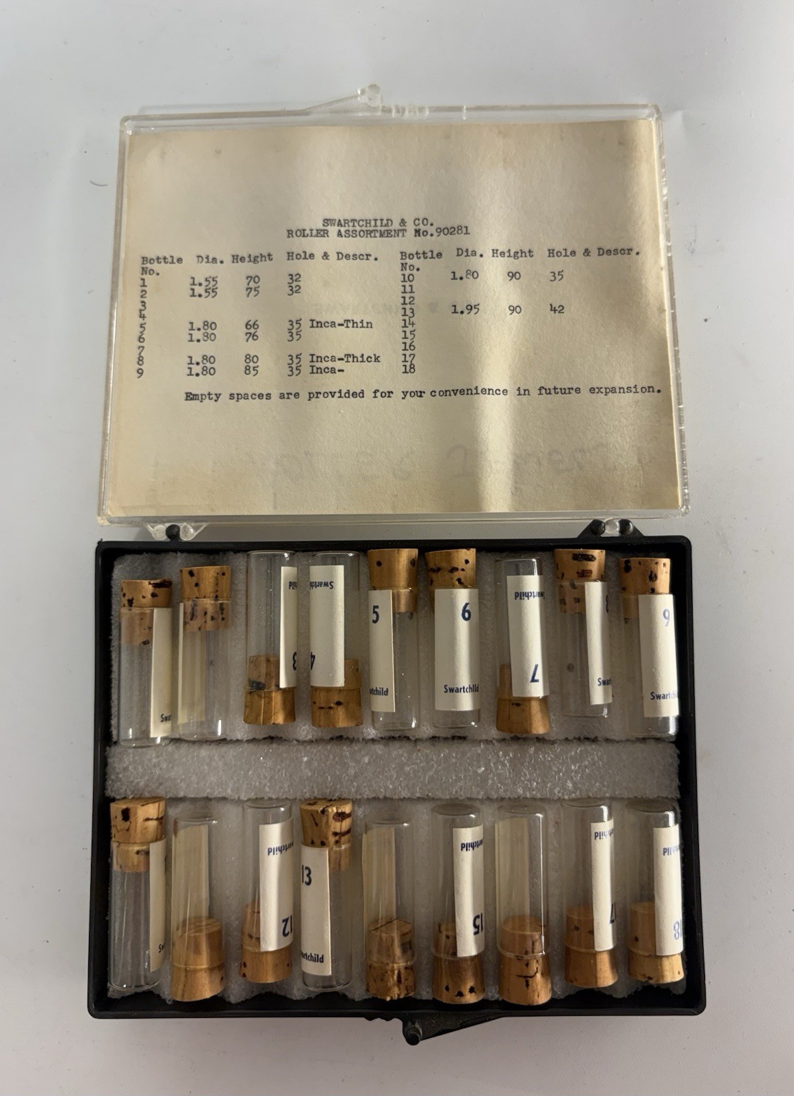Vintage Swartchild & Co. Watchmaking Roller Assortment No.90281 Watch Parts Kit