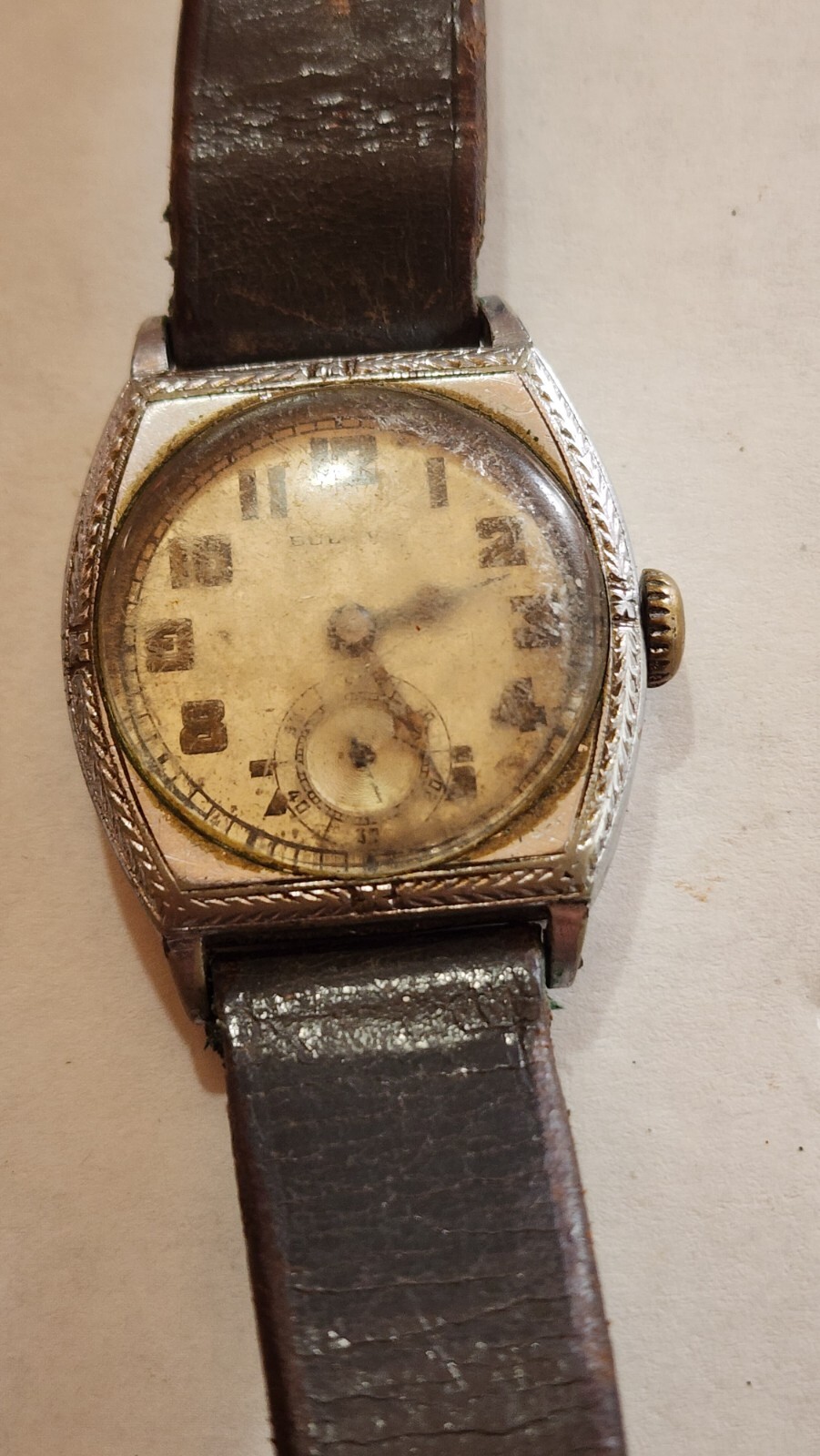 Vintage 14k supported by metal benrus with Bulova movement 4 parts or repairs K2