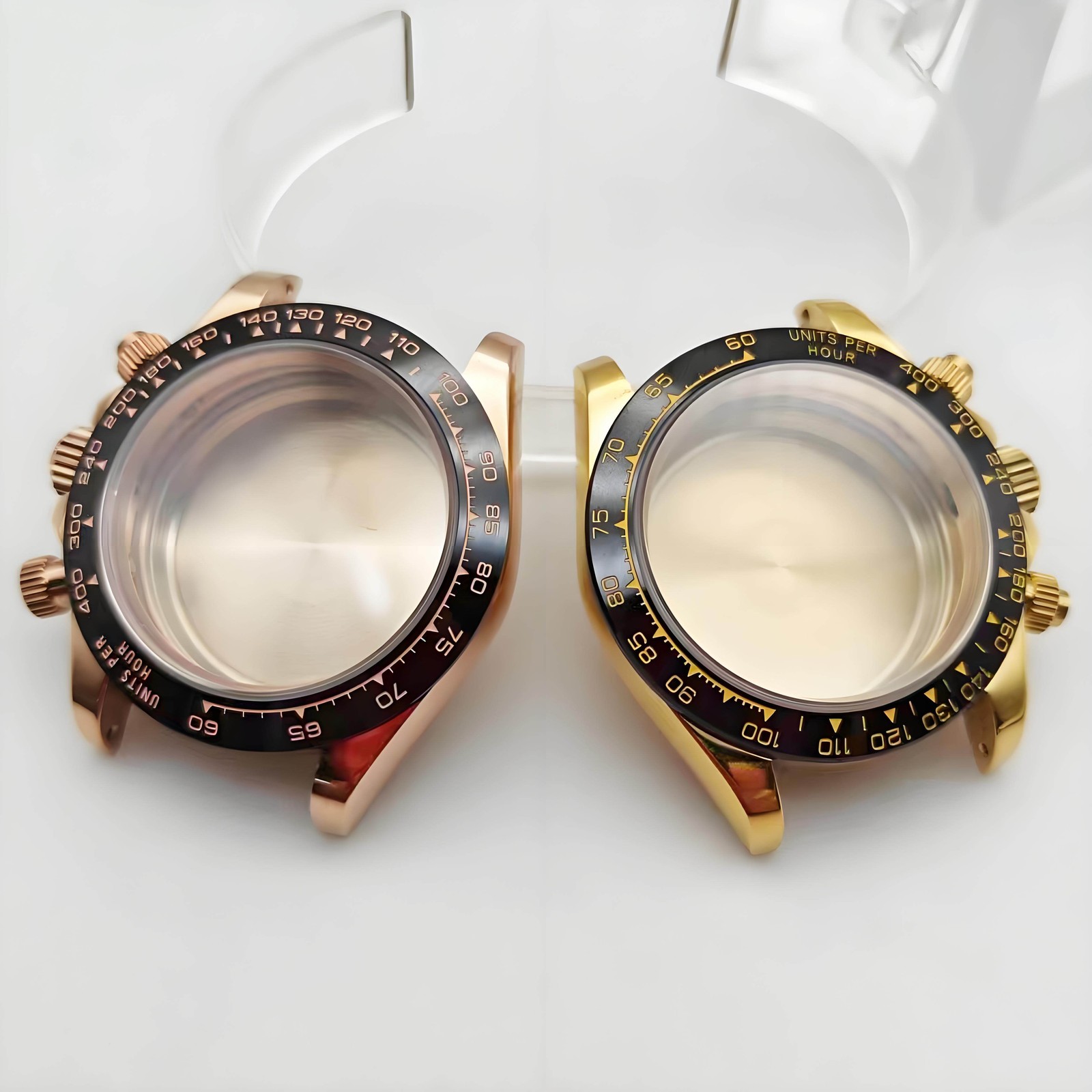 40mm Stainless Watch Case Sapphire for VK63 VK64 Movement 29mm Dial Watch Parts