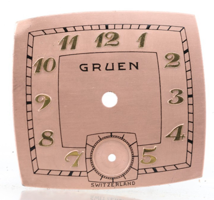 GRUEN SWISS SALMON TANK WRIST WATCH DIAL 21.48×19.89mm (JO)