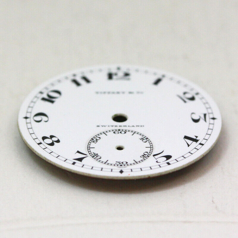 Tiffany & Co. 6/0 Size White Enamel Single Sunk Swiss Watch Dial