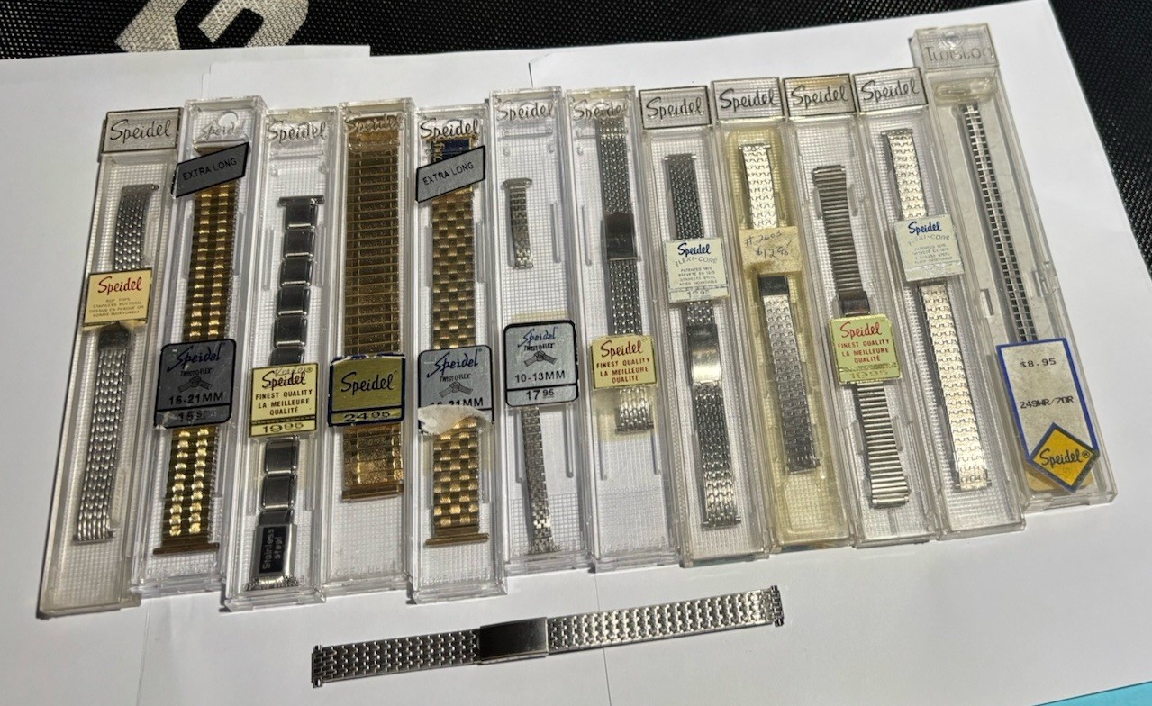 Lot Of Vintage Speidel Watch Bands Various Sizes