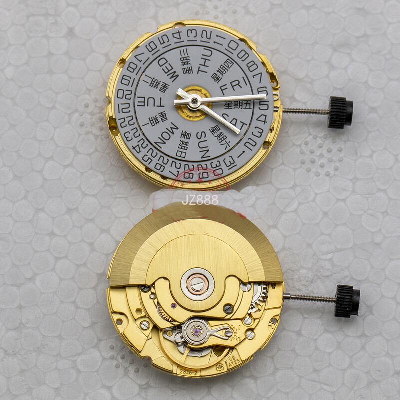 For SEAGULL ST2146 CLONE ETA 2836 2836-2 AUTOMATIC MOVEMENT PERLAGE WHITE Silver