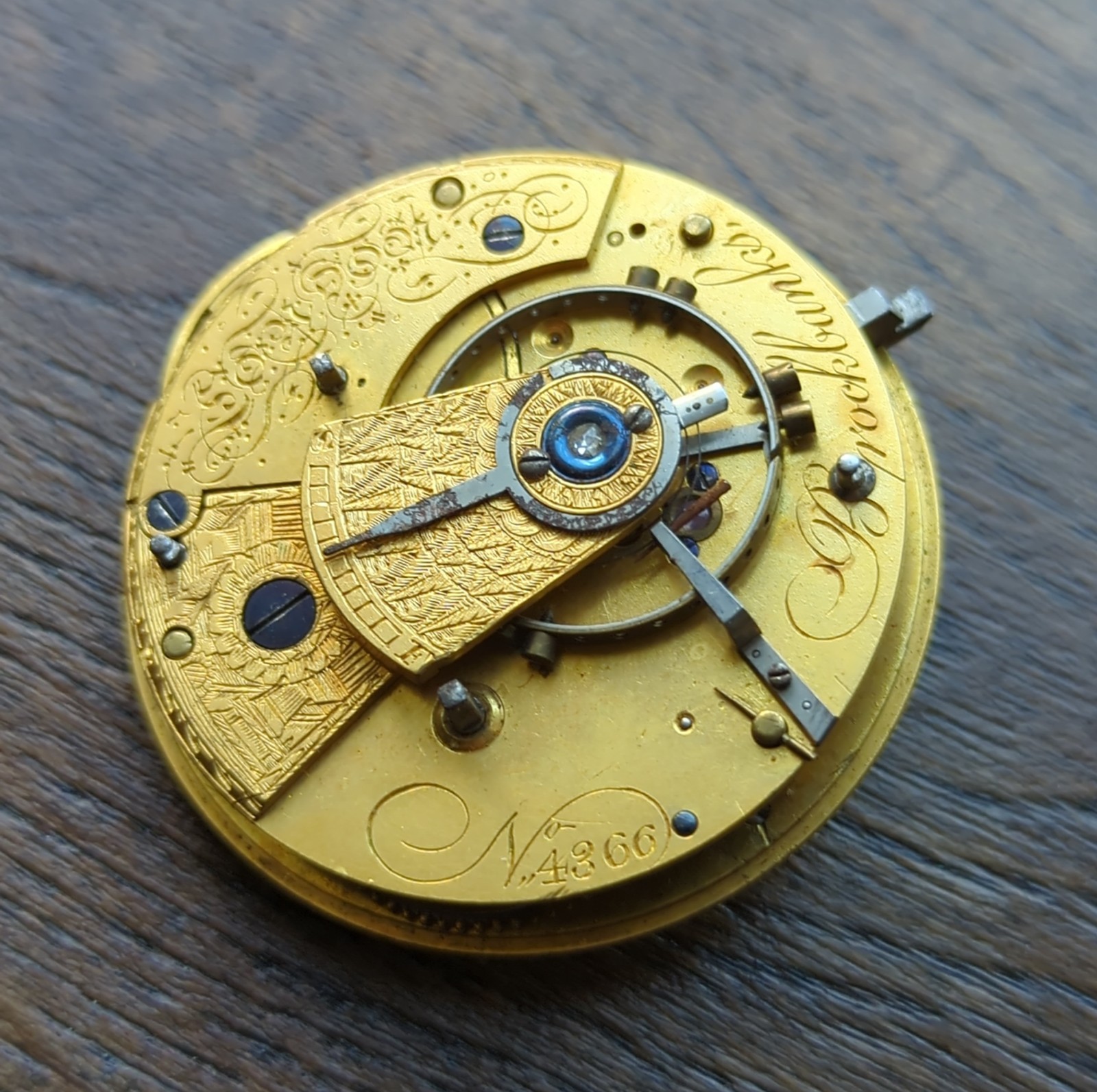 Brockbanks London Fusee Pocket Watch Movement for Repair (AT50)