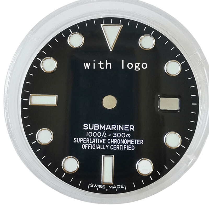 Watch Part 27.3mm Blue Luminous Dial with logo for 3135 Movement 40mm Watch