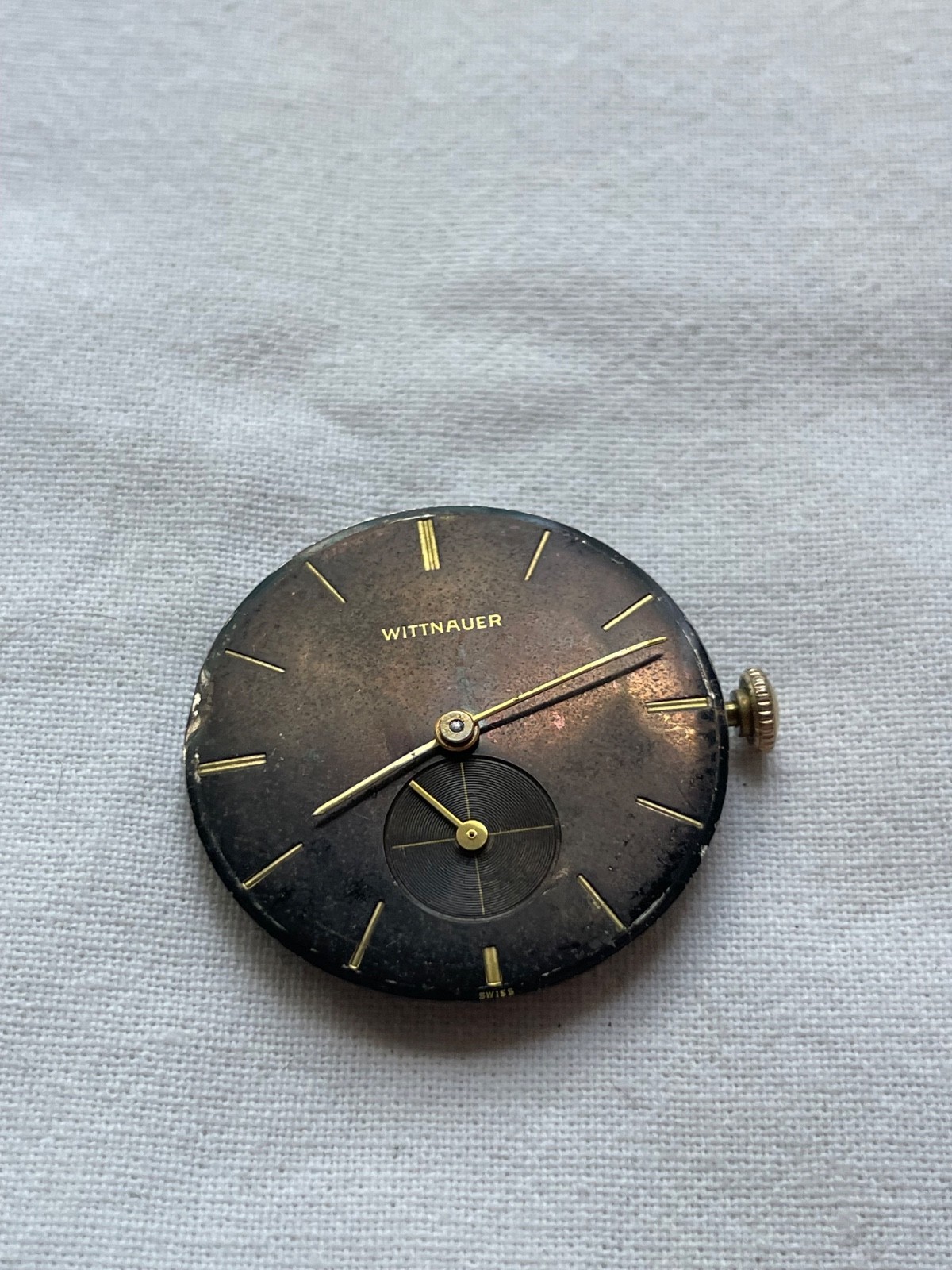 Wittnauer 76/3 Revue – movement for mens watch RUNS, lot2907