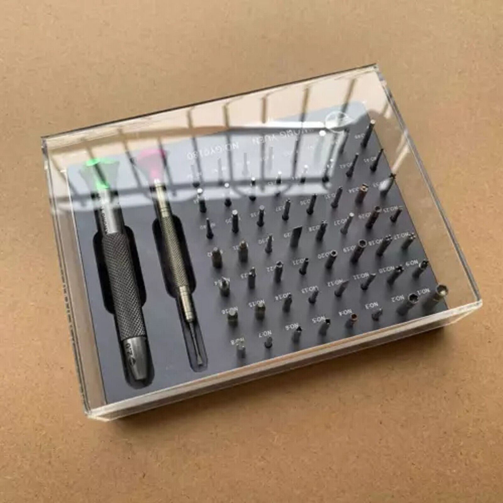 New Watchmakers Assortment Of 56 Tips Stainless Steel Watch Screwdriver Set.