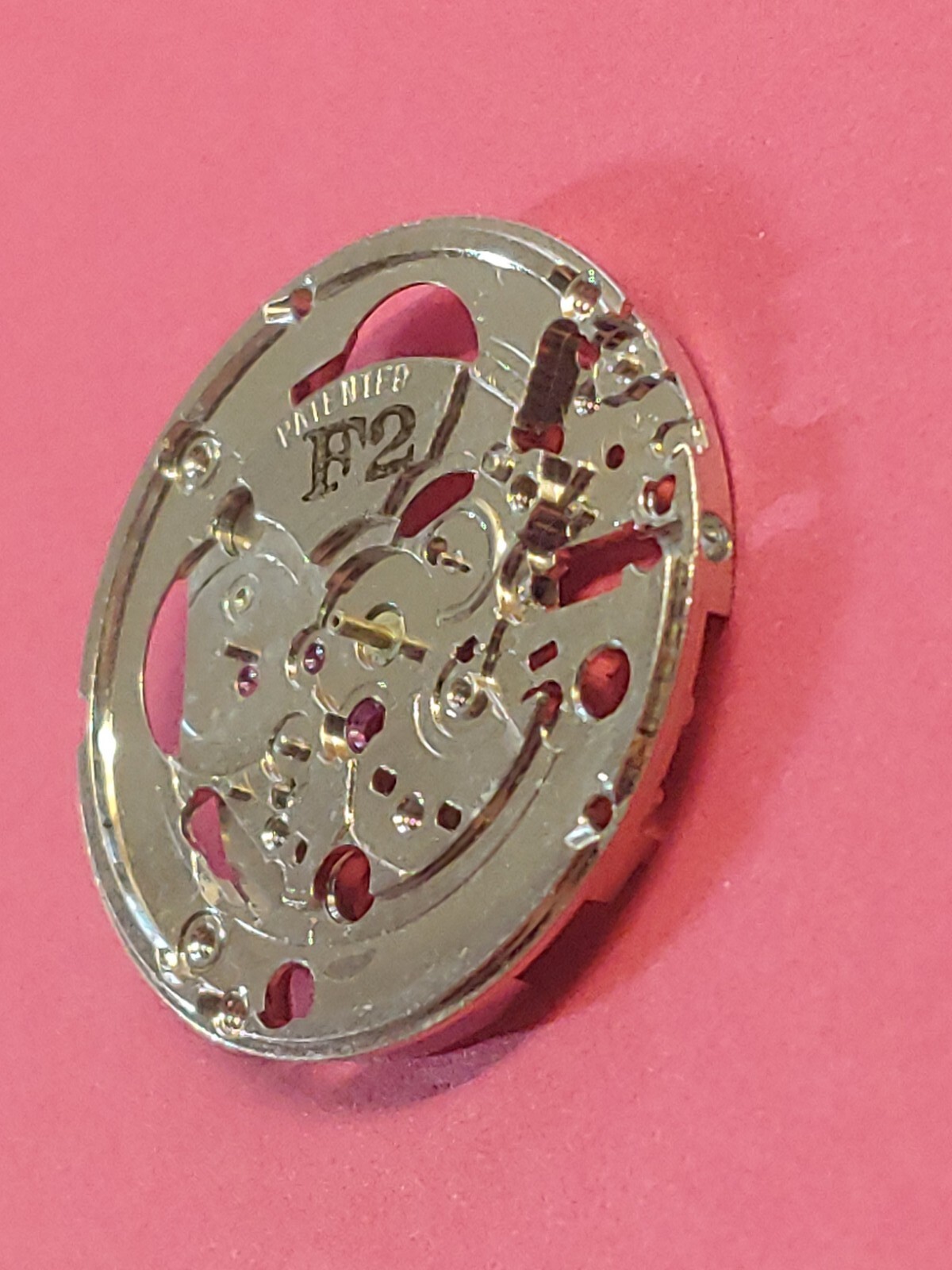 ETA 956.111 F2 Patented NOS 7 Jewel Movement Base Plate. Highly Polished Finish