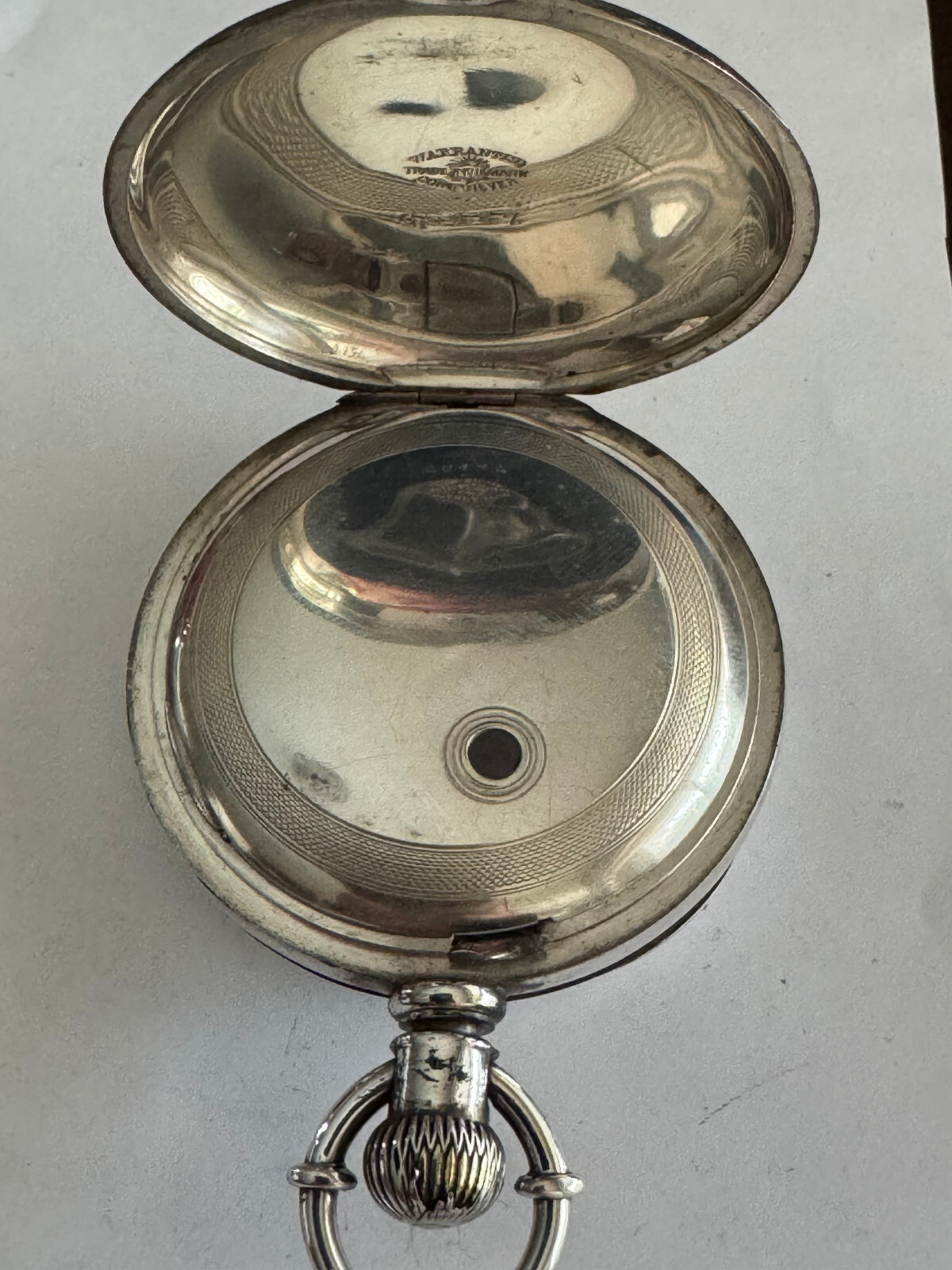 VINTAGE 18 SIZE FAHY’S NO.1 COIN SILVER POCKET WATCH CASE KEY WIND KEY SET
