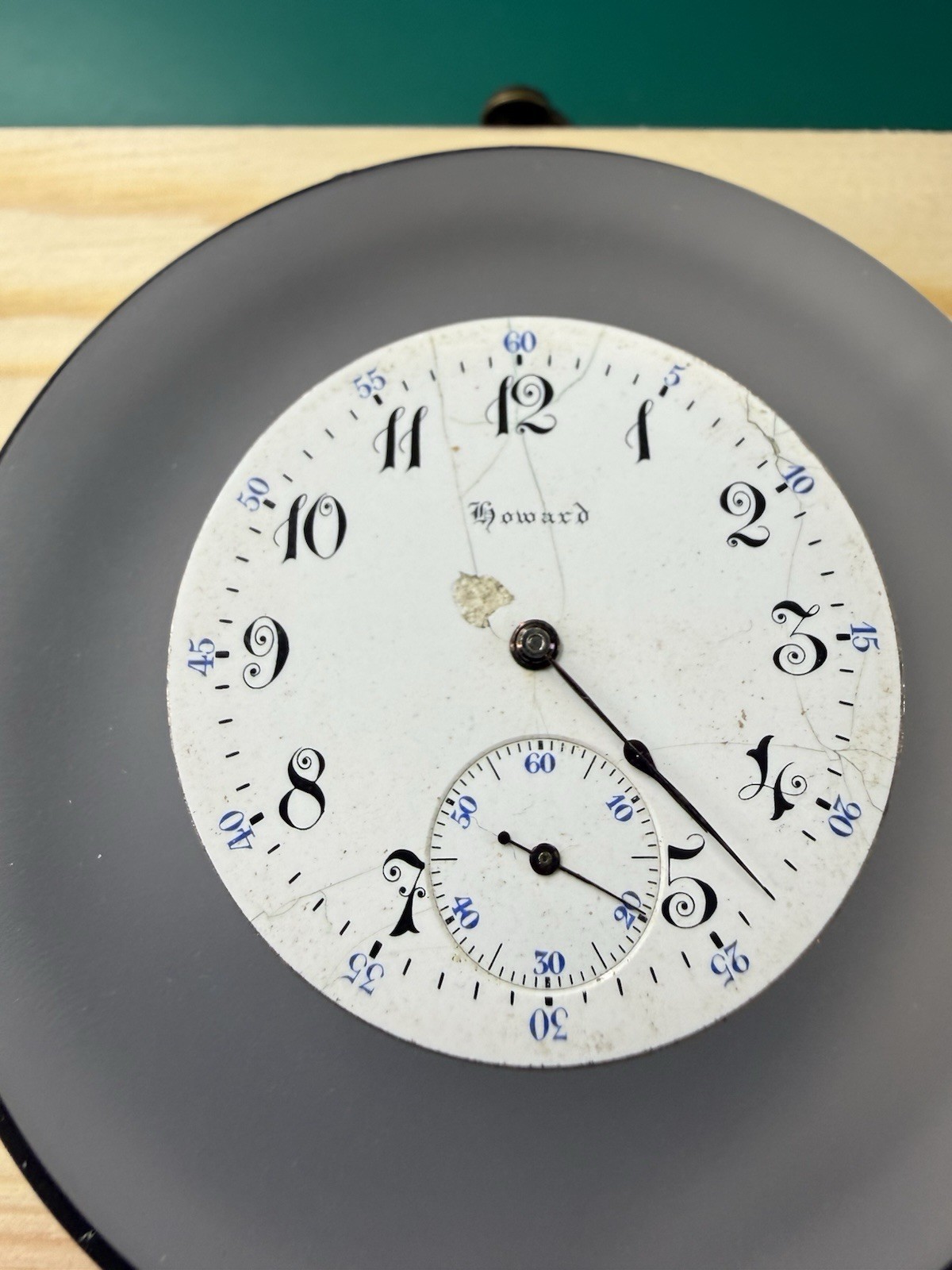 E Howard Watch Co 12s 21 Jewel Series 8 Extra-Thin Bridge Movement & Dial c1911
