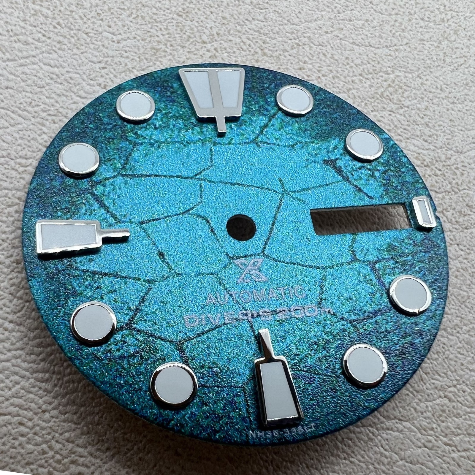 Blue Green Luminous Diving Watch Dial 28.5mm for Movement Sk NH35 NH36 Modified