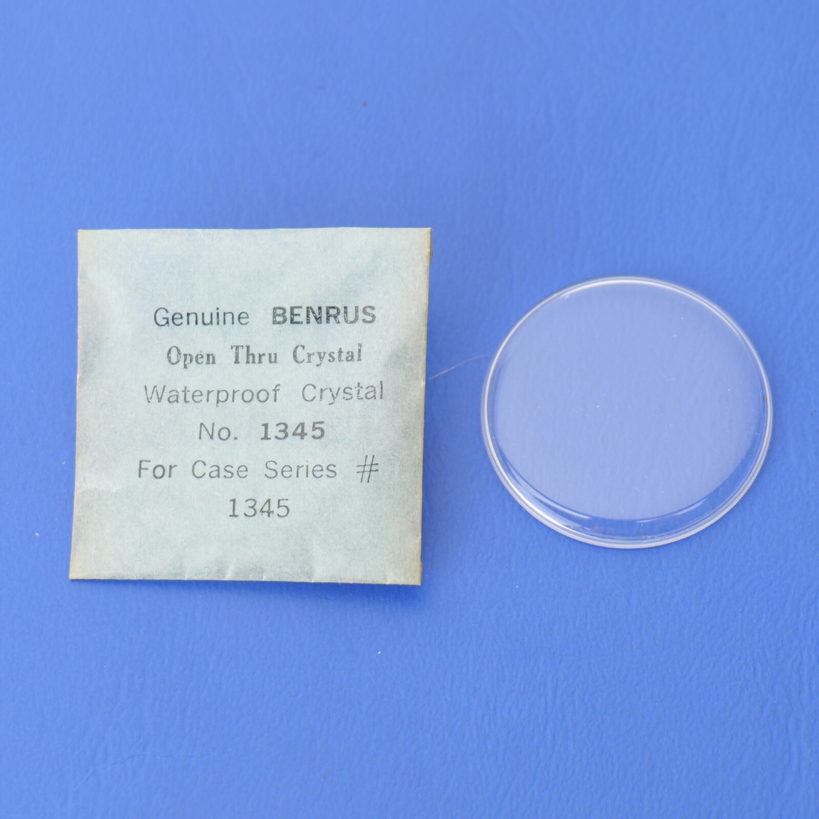 NOS Benrus Plexiglass Crystal Case Series #1345 Open Thru Waterproof (G23D19)