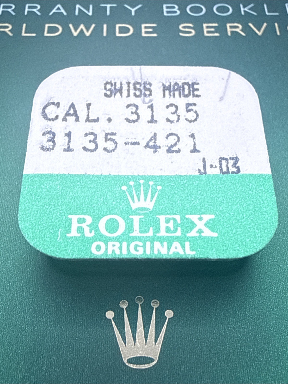 Rolex Genuine Part #3135-421 Caliber 3135 Factory Sealed NOS