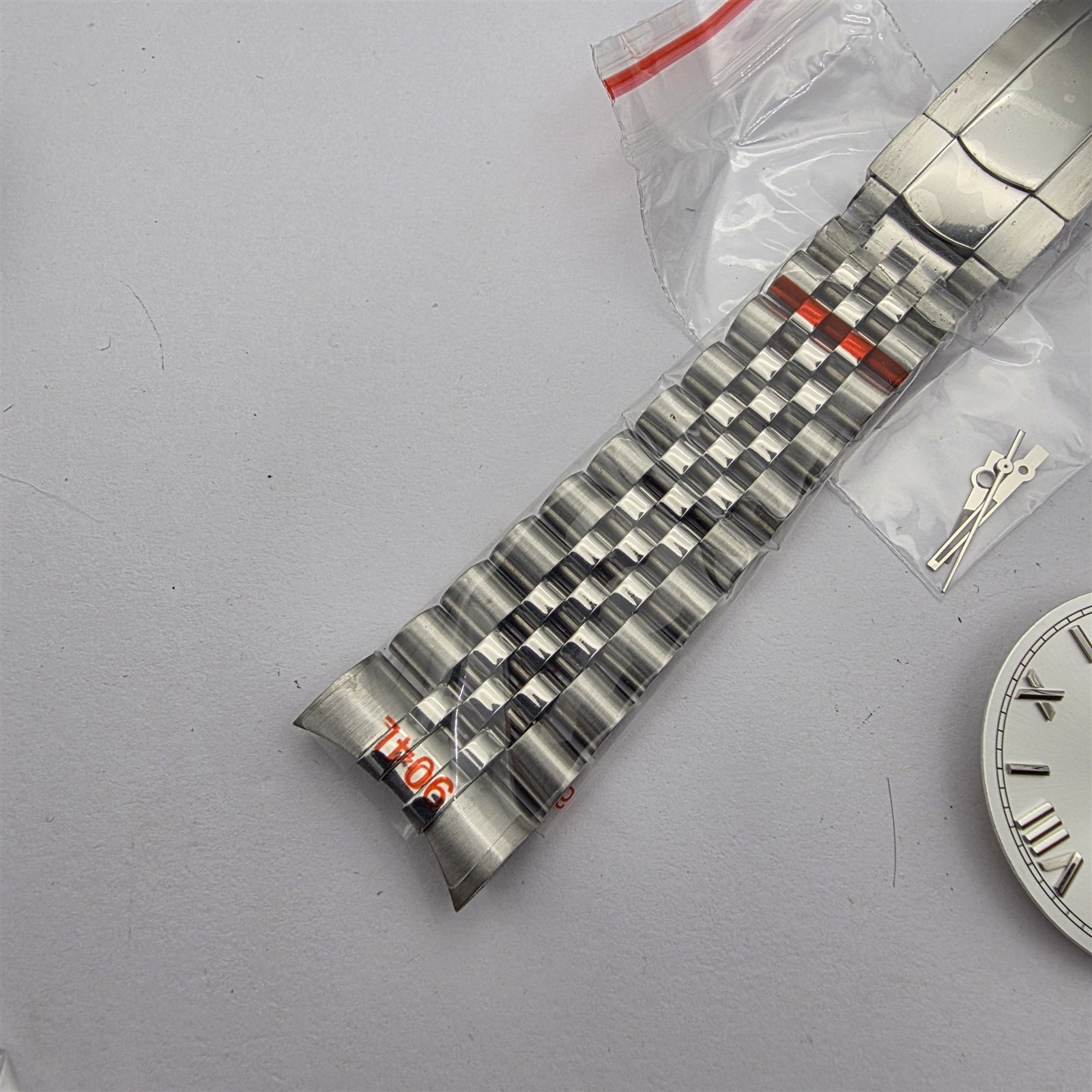 NEW AF SEIKO LEX DATE JUST SILVER ROMAN SS KIT CASE BEZEL GLASS STRAP DIAL CROWN