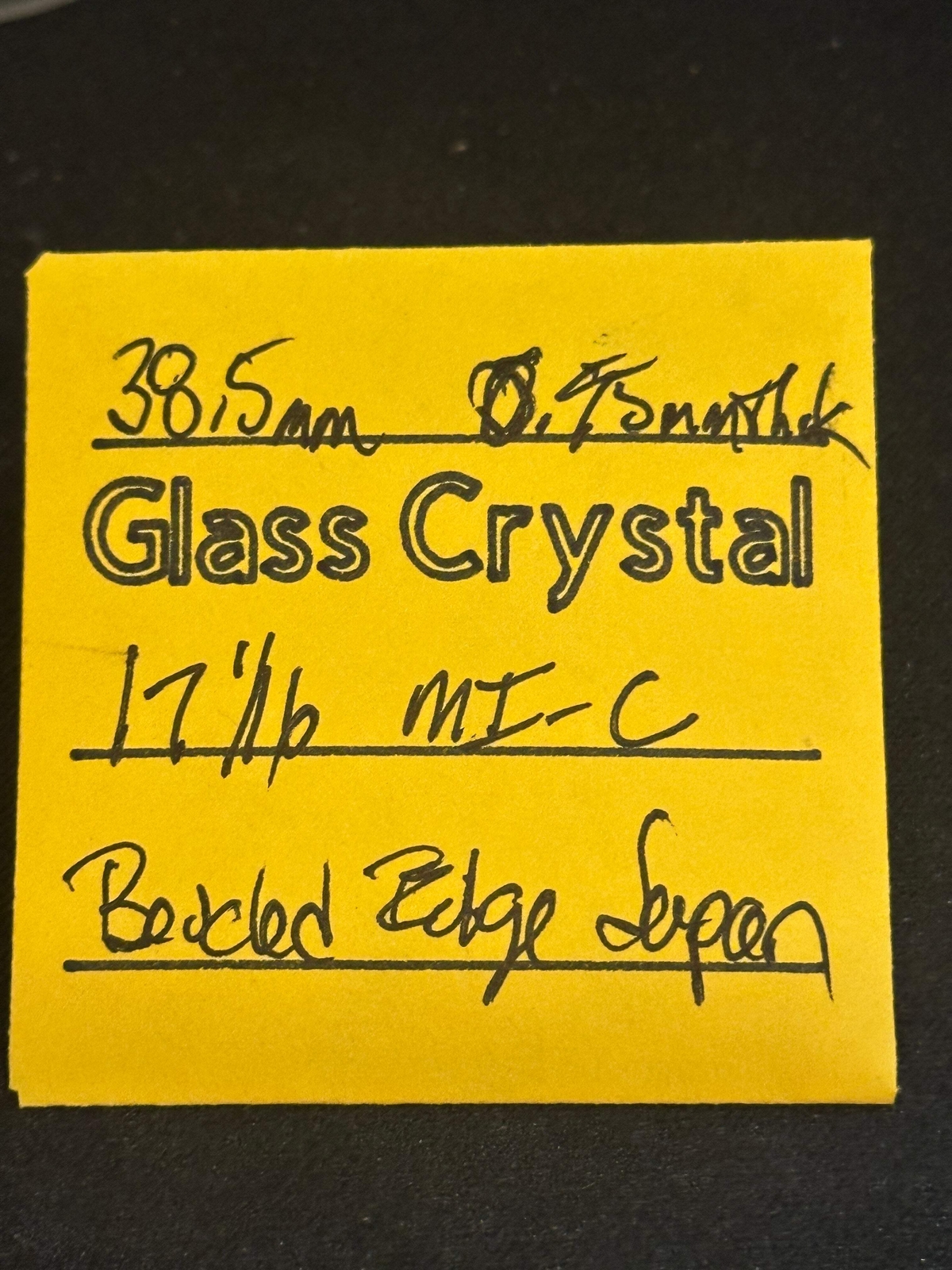 Vintage Beveled Glass Pocket Watch Crystal 17-1/16 (~38.5mm) – NOS