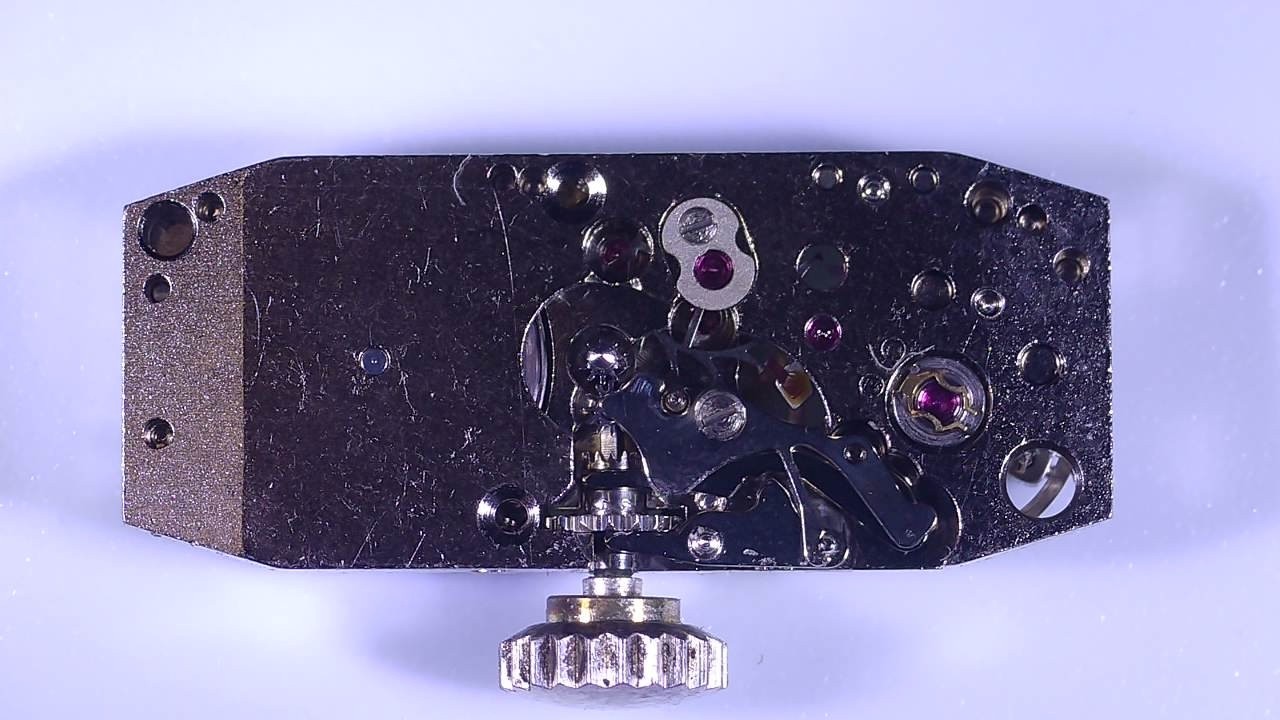 FHF 59-21 Mechanical Watch Movement Baguette, Gray, Stainless Steel