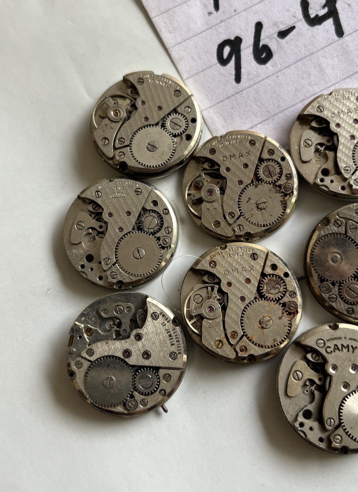Lot of 30 Swiss FHF ST96 / FHF 96/FHF 96-4 Watch Movements – For Parts or Repair
