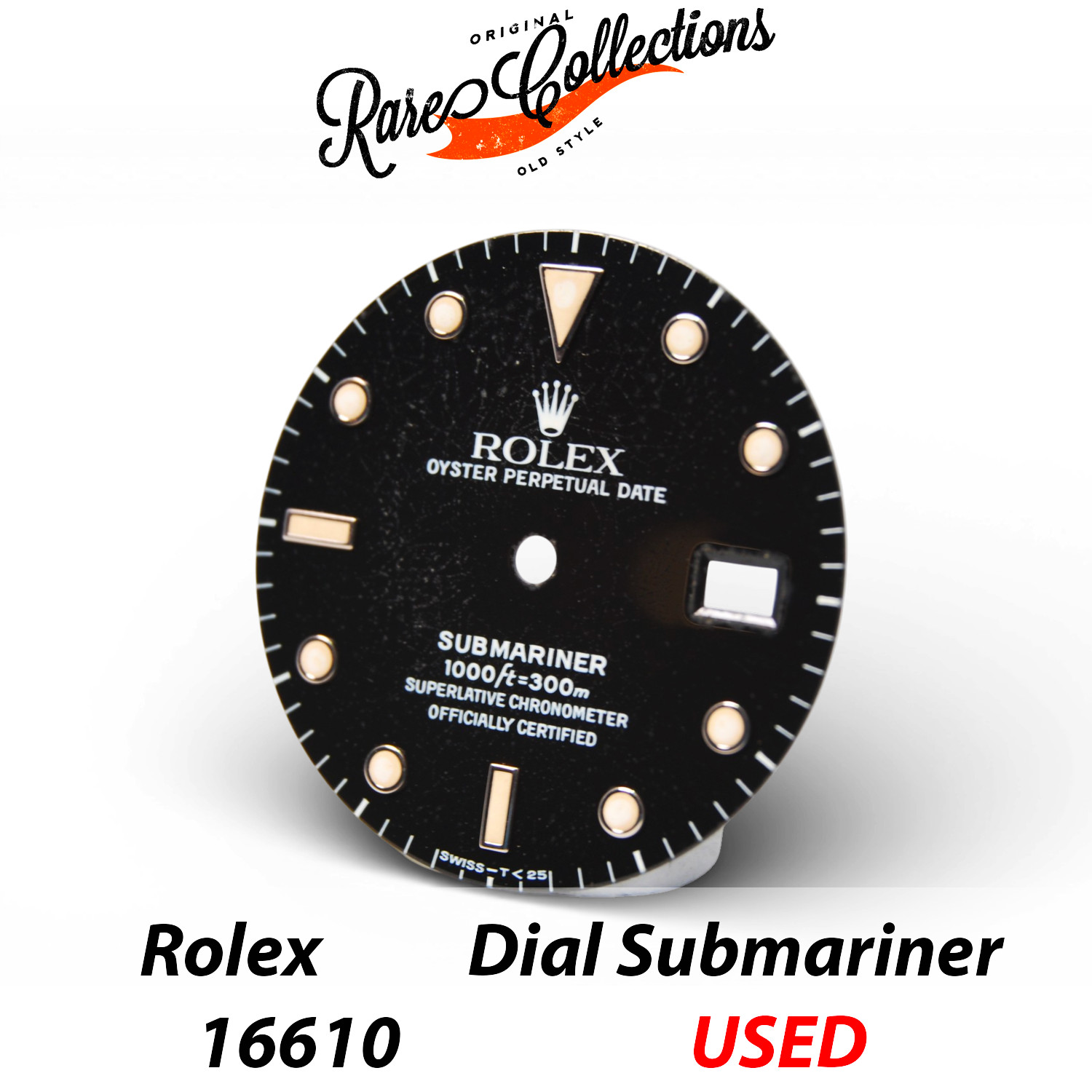 Black Submariner Dial Tritium for Rolex (cod. Dial 16610) — Used Good Condition