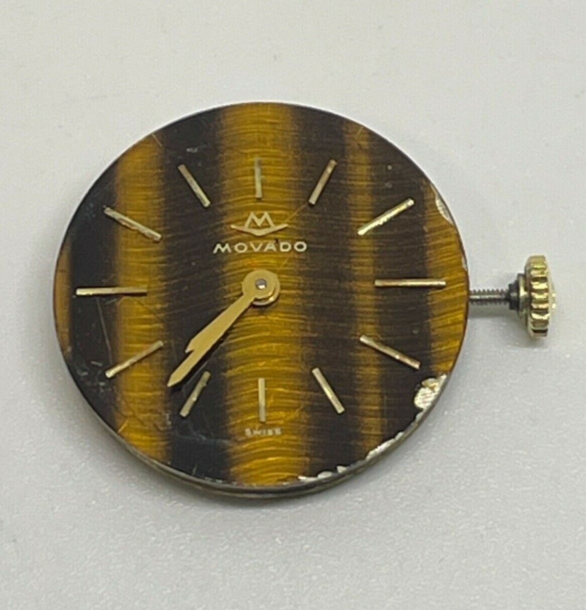 MOVADO MOVEMENT TIGERS EYE DIAL Swiss 19 Jewels