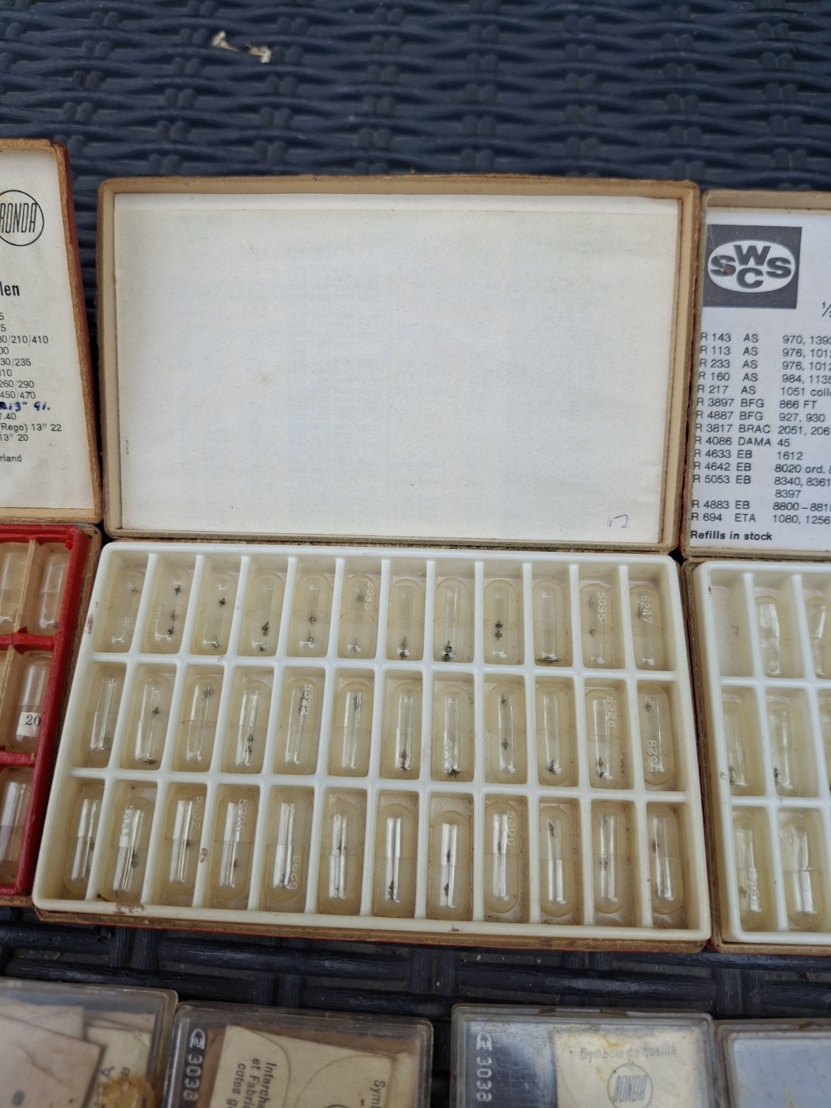Vintage Watch Parts Joblot Incabloc,swcs,roskopf,ronda New Old Stock Parts