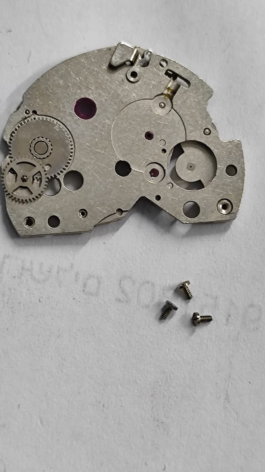 Original CITIZEN 8110A Original Part 701-222 Barrel bridge & Scrow Used
