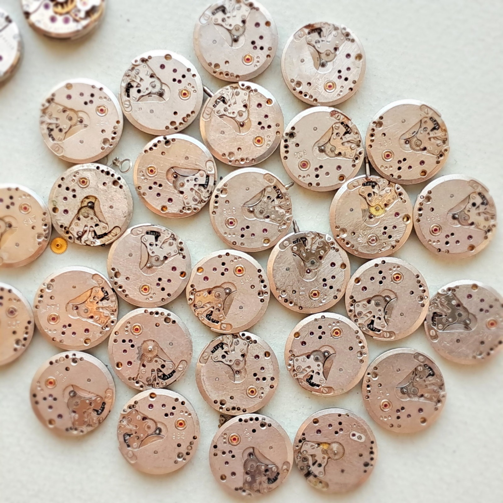Lot of 10 CHAIKA Watch Movements 16mm USSR | Vintage Mechanical Parts Steampunk