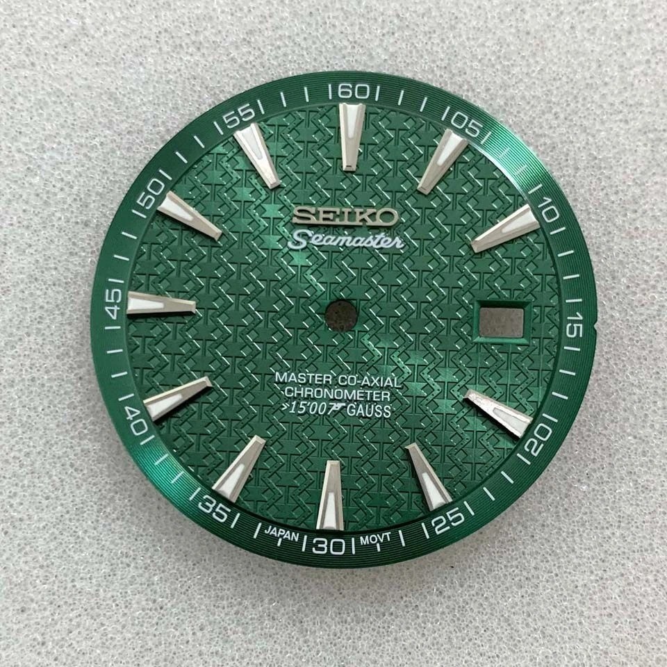 33.5mm Watch Dial Green Luminous Dial Watch Accessories for NH35/NH36 Movement