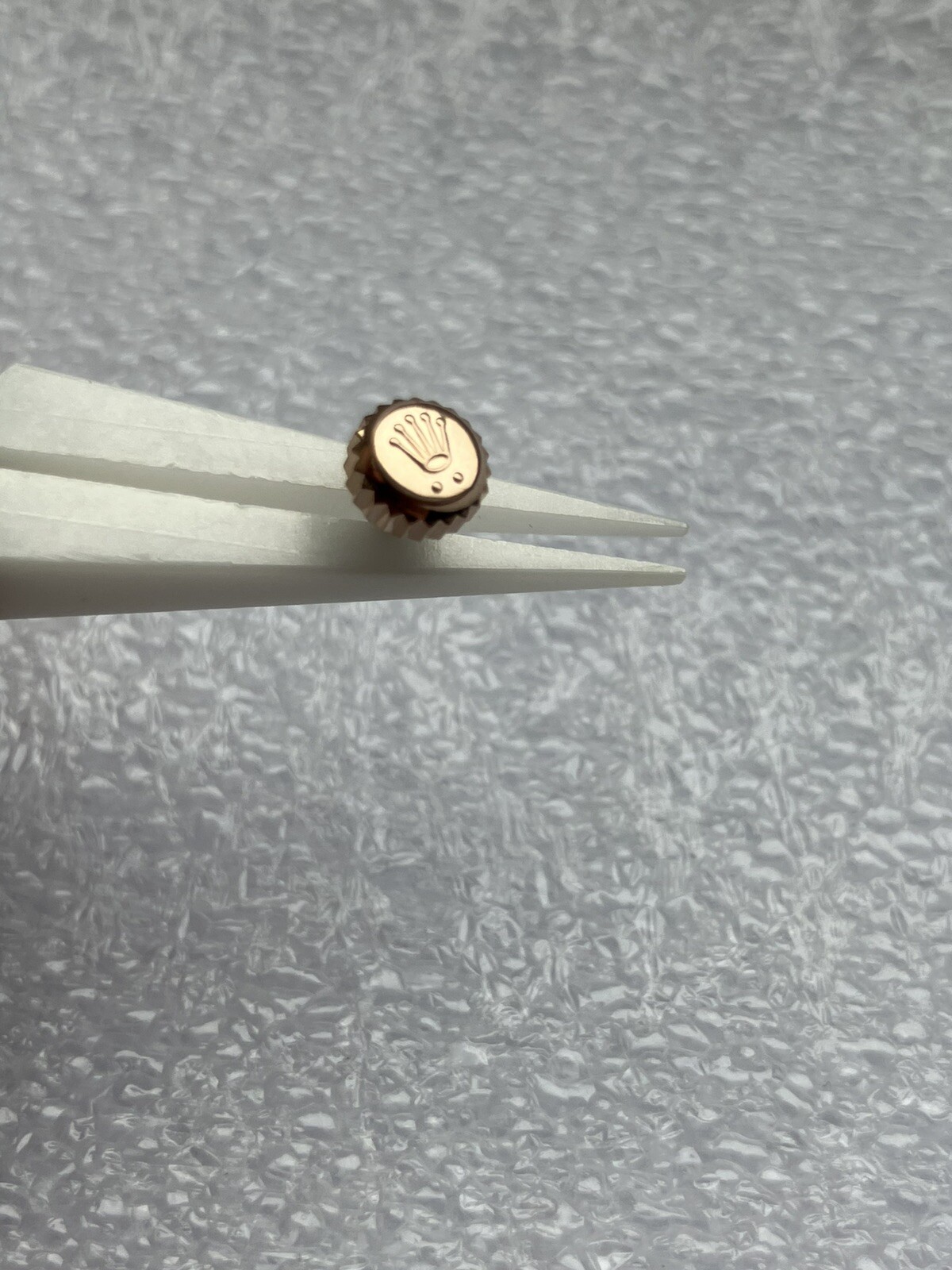 Genuine Rolex 18k Solid Rose Gold 5.3mm Twin Lock Crown 2 Dot Preowned