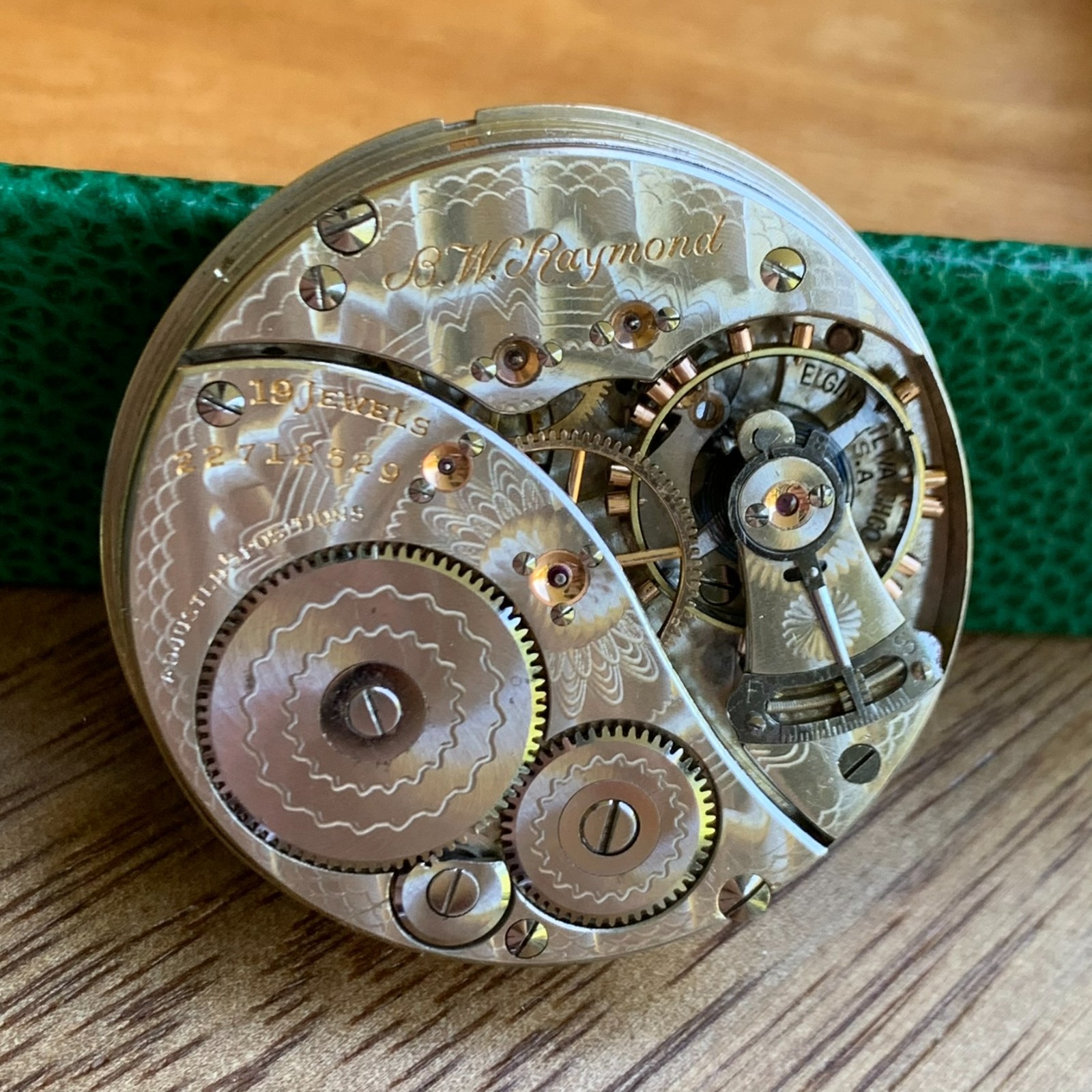 1920 Elgin Grade: 455 B.W. Raymond 16S 19 Jewels Pocket Watch Movement Repair