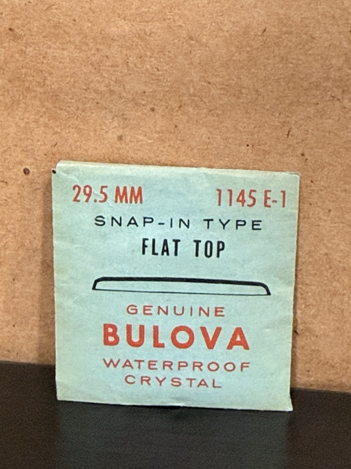 G&S Watch Replacement Crystal Bulova 1145E-1 Flat Top 29.5MM NOS Part Vintage
