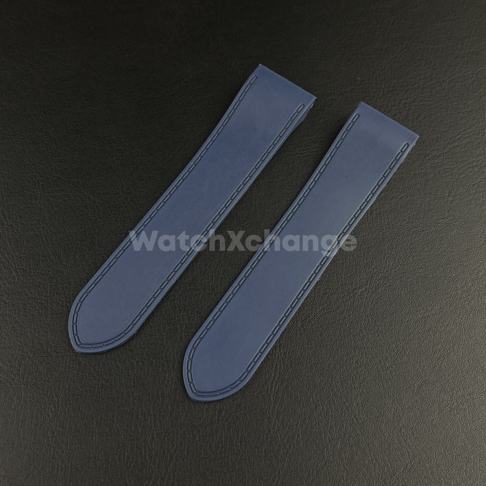 Blue Silicone Rubber Diver Strap Band for Cartier Santos 100 XL Large 23mm 25mm