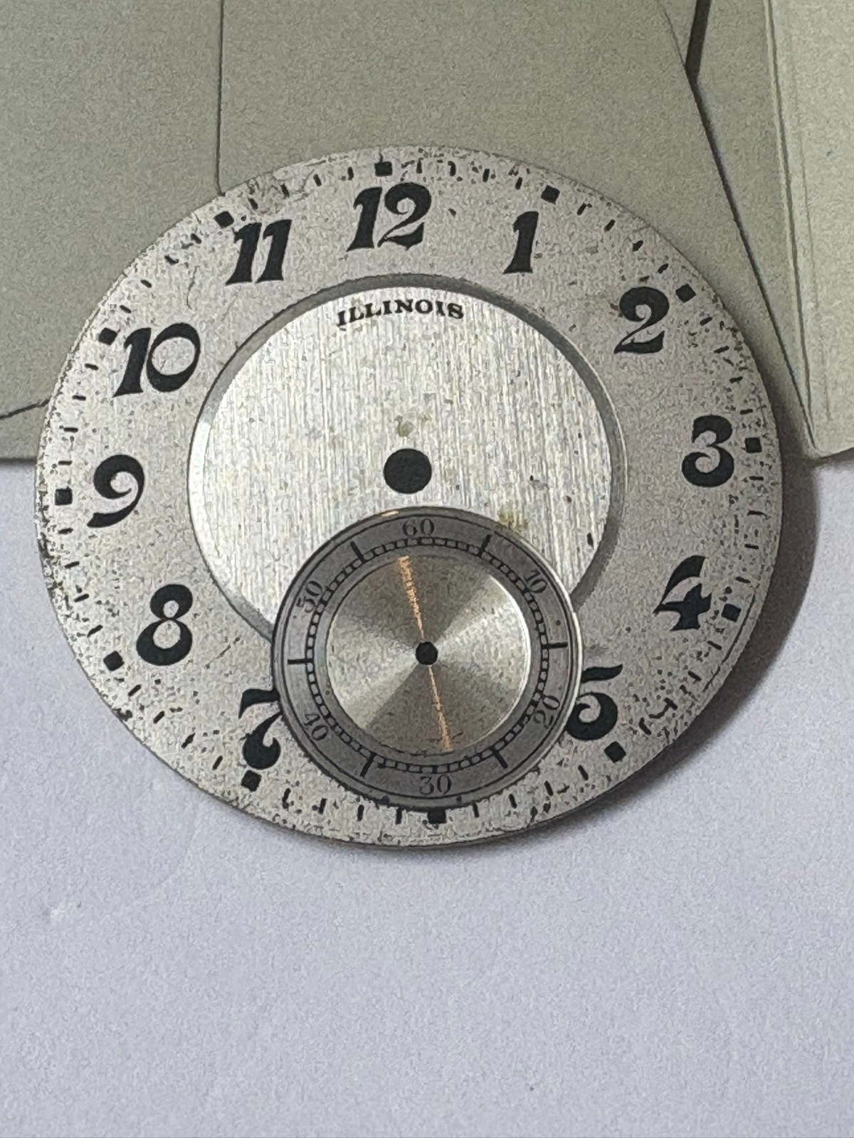 ILLINOIS 12 SZ POCKETWATCH SILVER METAL DIAL MODEL 1 THRU 5 —-B-150