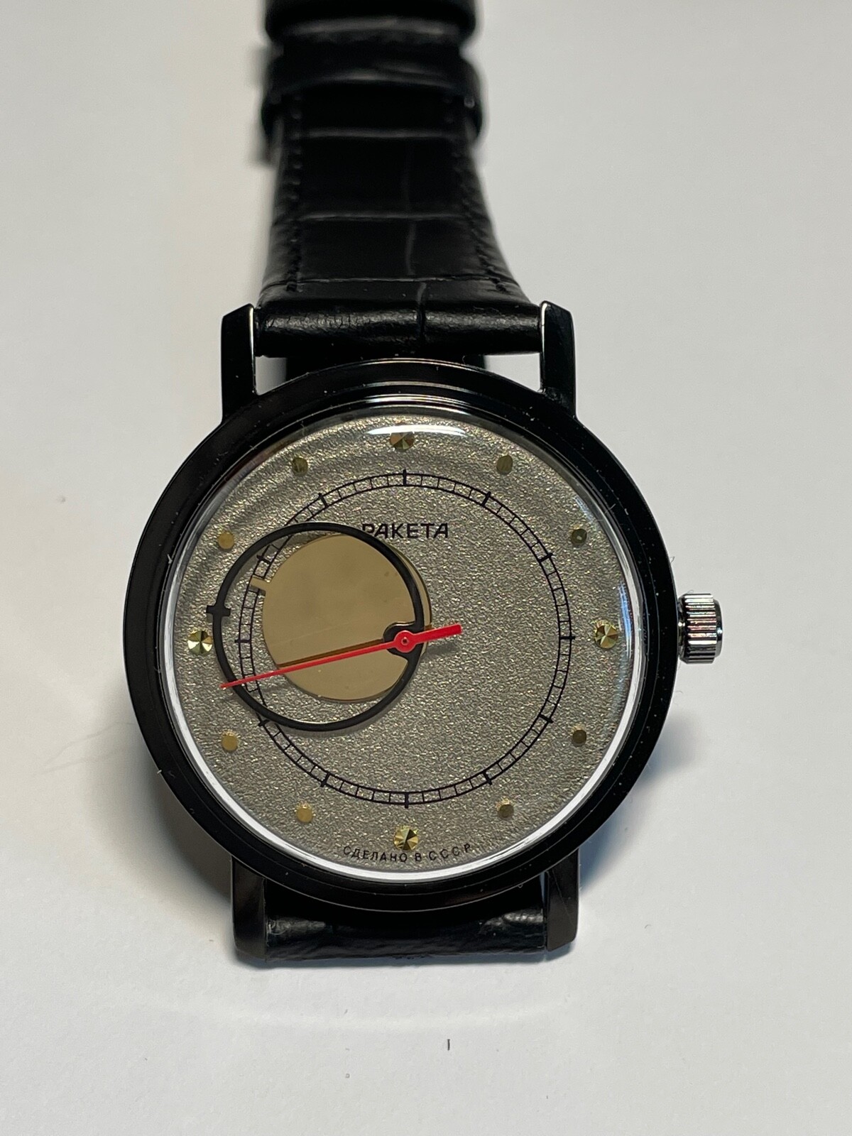 RAKETA KOPERNIK day 2609 H mechanism USSR new case steel mans wristwatch