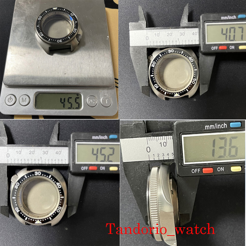 watch parts 45.2mm Titanium 200M Diving watch case sapphire glass for NH35 NH36