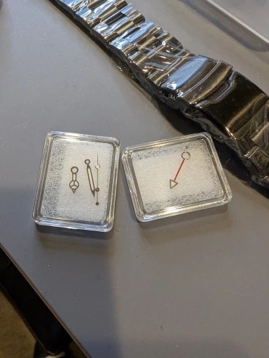 Ice Blue Luminous NH35 Watch Hands Deep Diving Modified Accessories For NH36