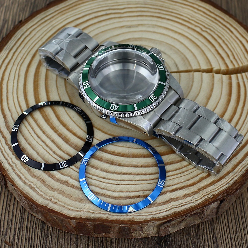 38mm Vintage Dive Watch Case Wristband Domed Acrylic Glass For Seiko NH35 36 38