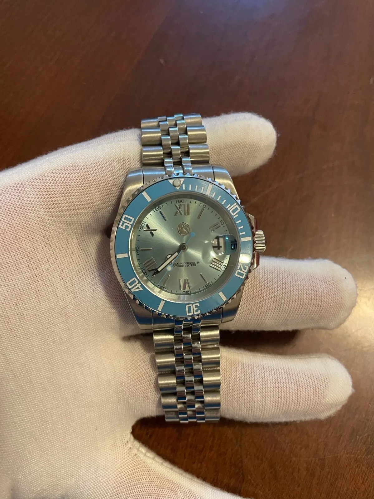 Ice Blue Luminous NH35 Watch Hands Deep Diving Modified Accessories For NH36