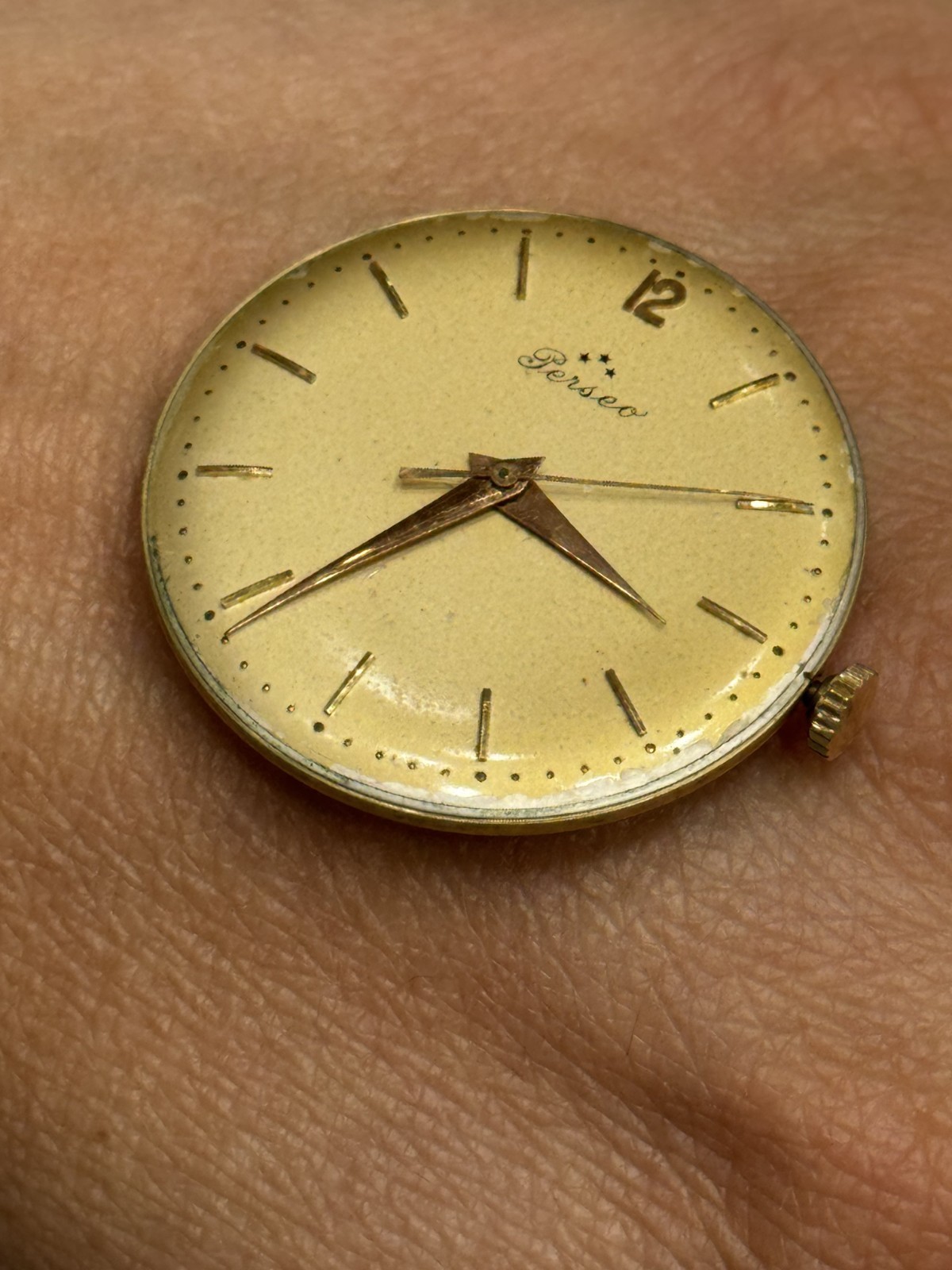 Perseo Movement & Dial Manual Cal.689 Swiss Made 17 Jewels Runing