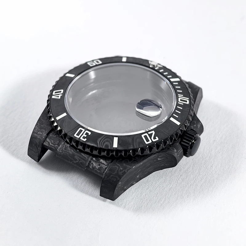 40.5mm Carbon Fiber SUB Diver Case Sapphire Glass for 3135 Movement 28.5-29 Dial
