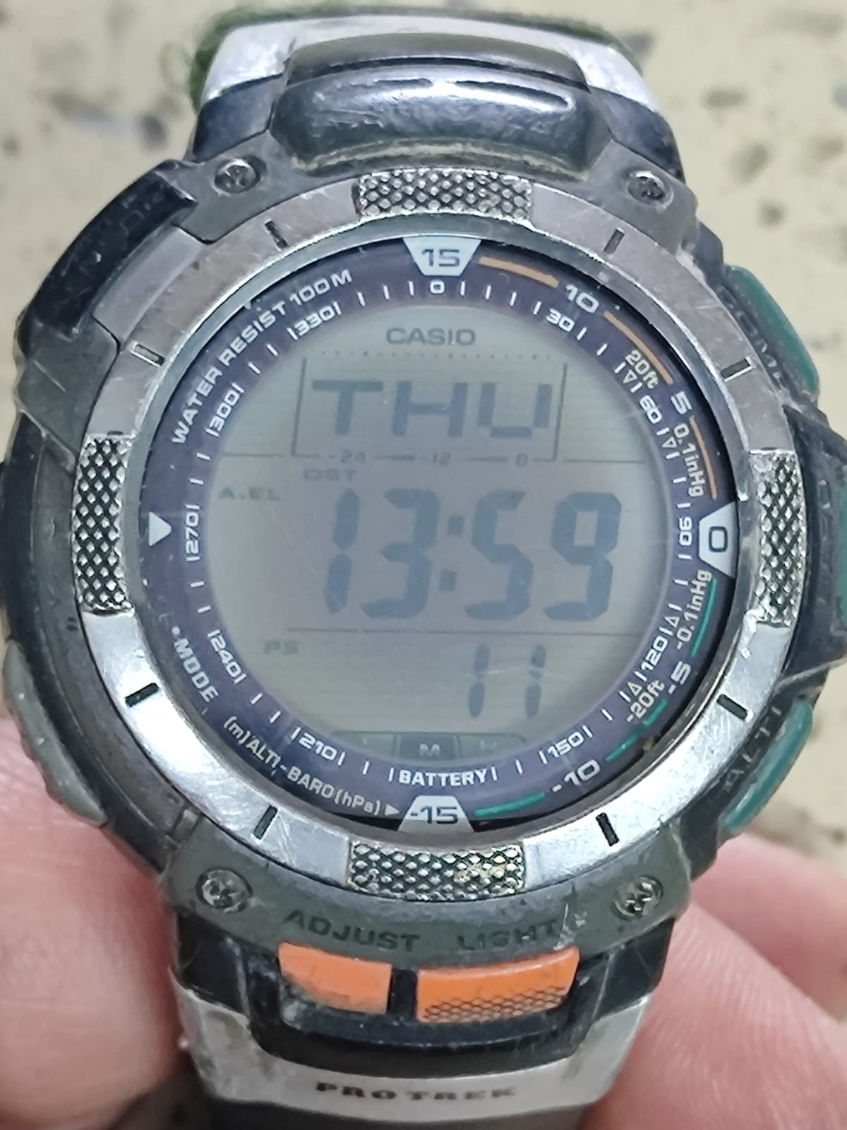 CASIO,PRO TREK,PRG-80 Mod 2894 Watch Vintage WORKING Y
