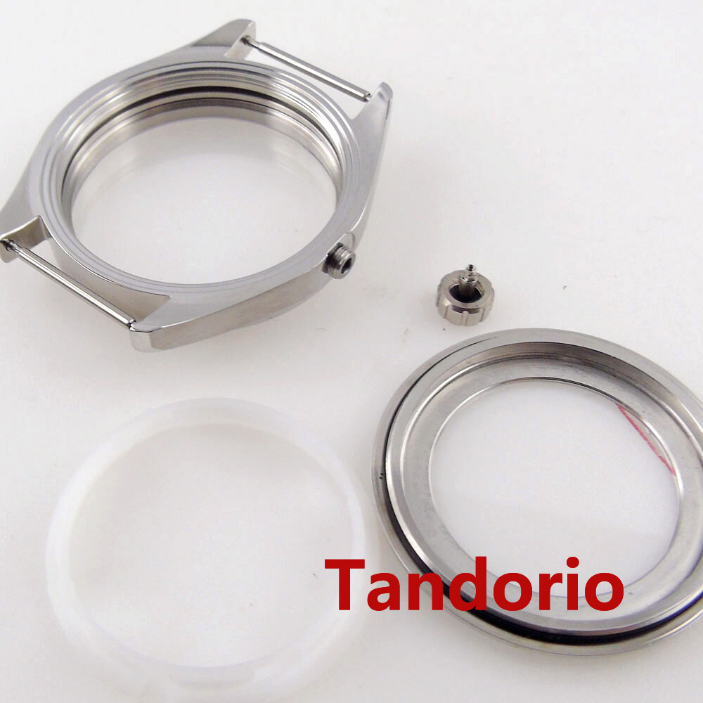 41mm Watch Case Sapphire Glass Fit NH34 NH35 NH36 ETA 2836 Miyota 8215 Movement