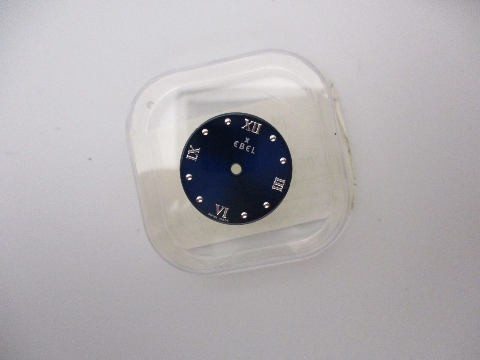 EBEL (Beluga?) Deep Blue 17.8mm Round Watch Dial w/feet @ approx 32 & 58 minutes